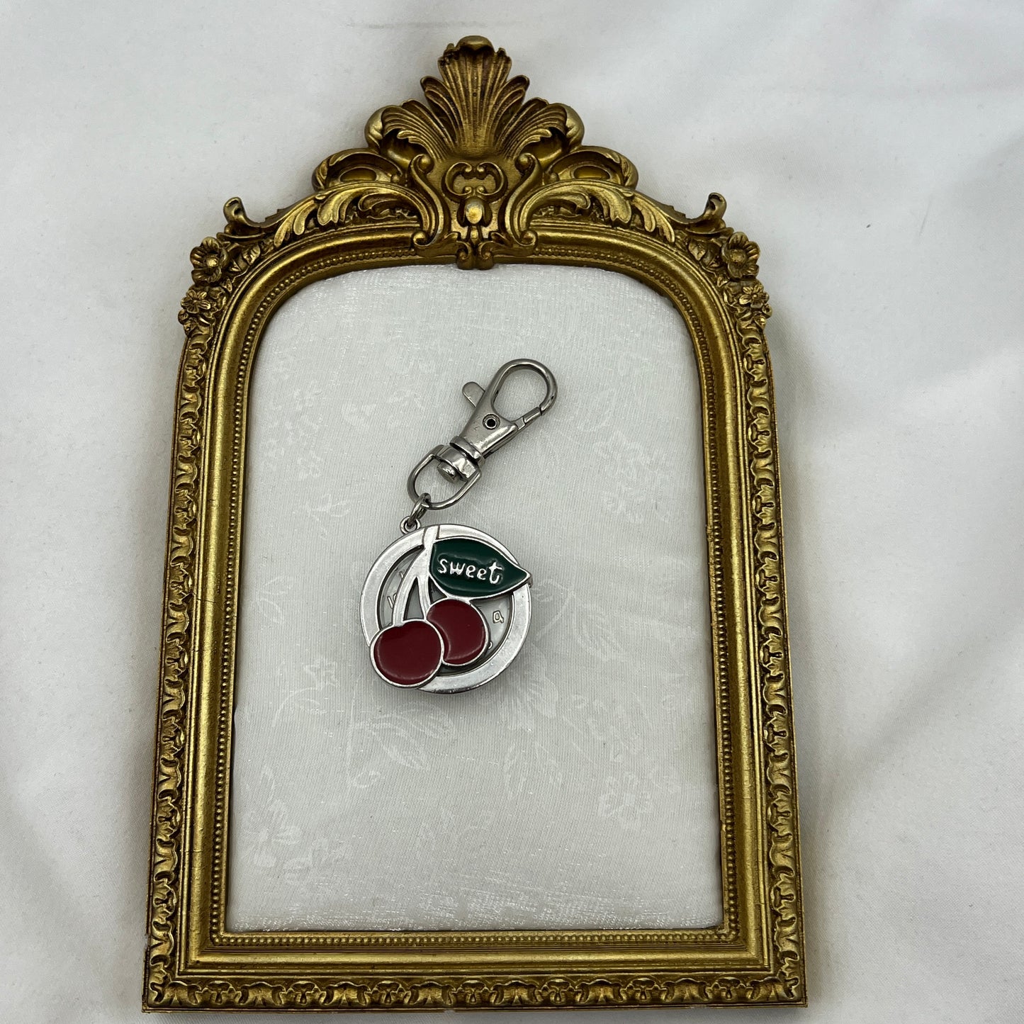 Cherry Peak-a-boo Keychain Watch