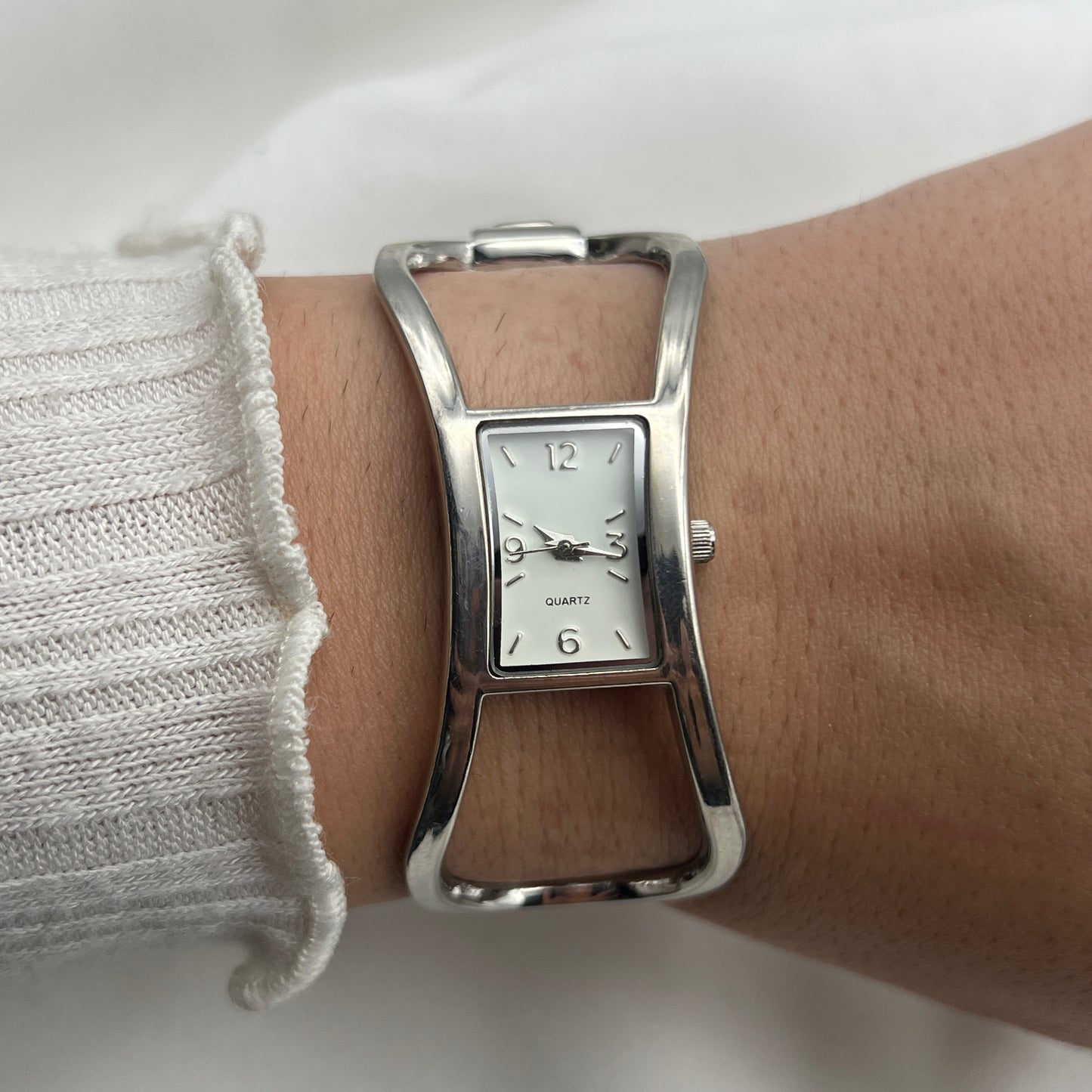 Rectangle Cutout Bangle Watch