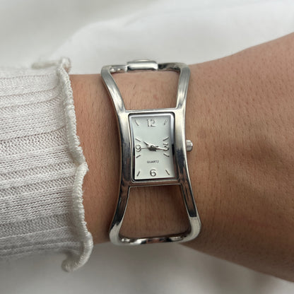 Rectangle Cutout Bangle Watch
