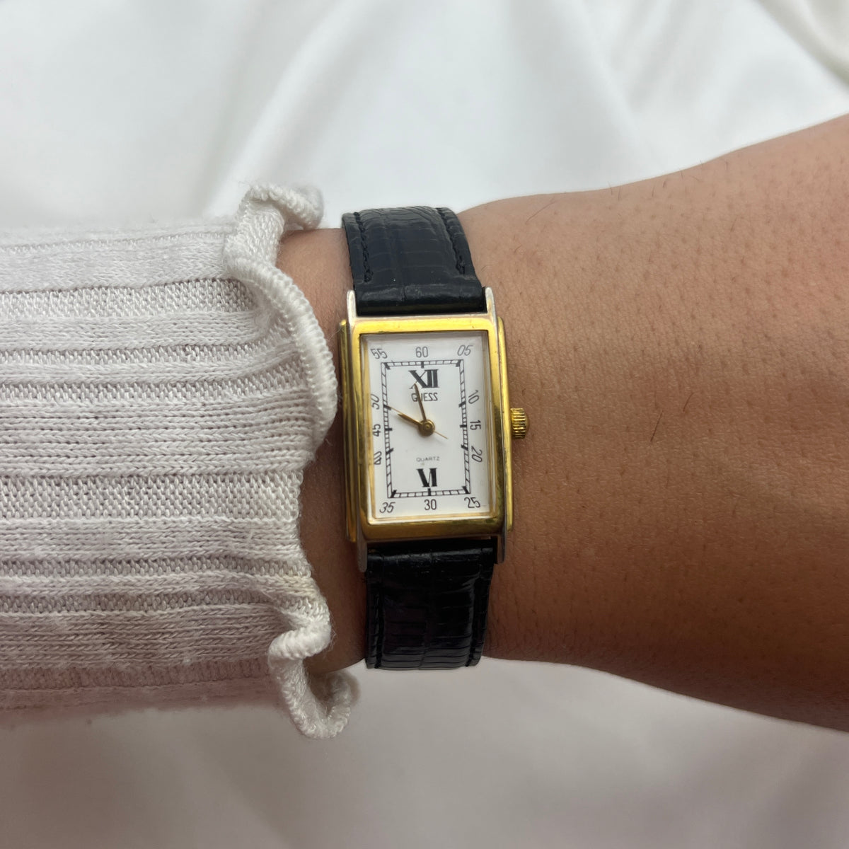 Guess Black Leather Watch