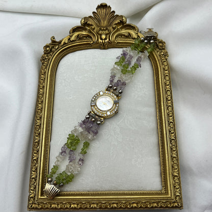 Multi-Strand Diamanté Baguette Watch