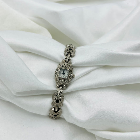 Silver-Toned Art Deco Watch