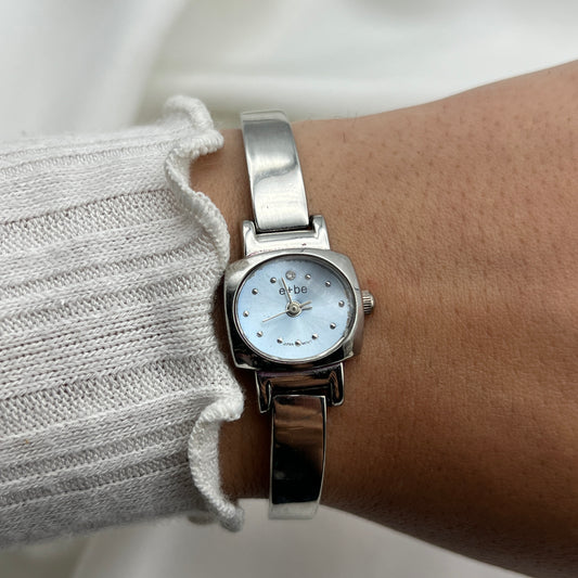 Baby Blue Silver-Tone Watch