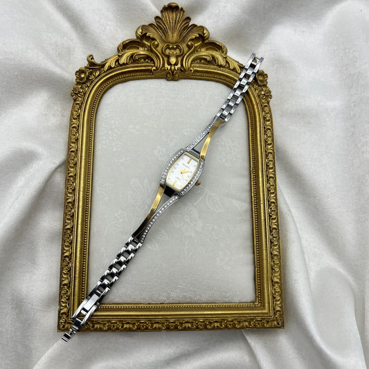 Elegant Two-Toned Diamanté Watch