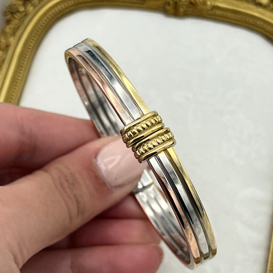 Three-Tone Cuff Bracelet