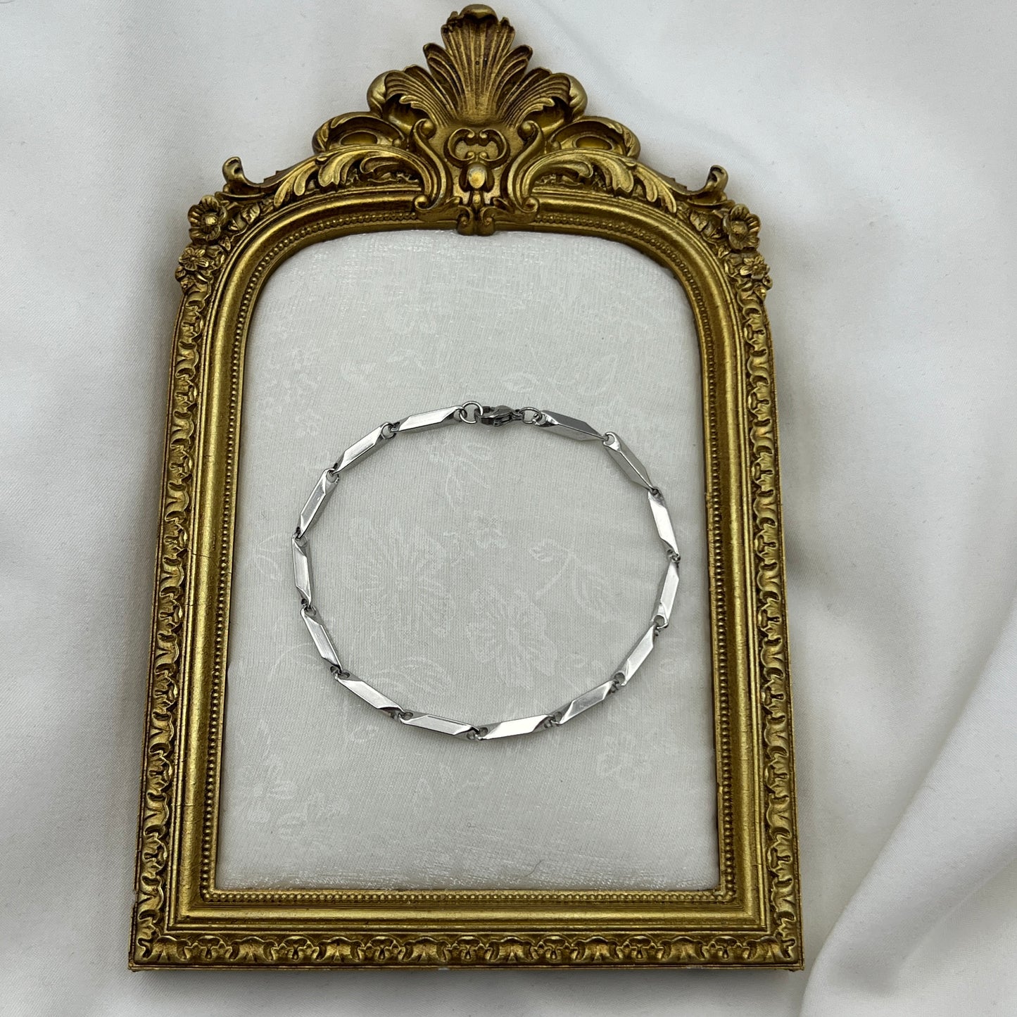Curb Chain Silver-Tone Bracelet
