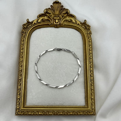 Curb Chain Silver-Tone Bracelet