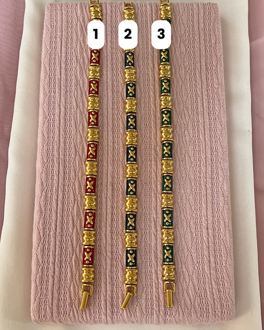 1980s Joan Rivers Enamel Bracelets