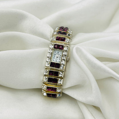 Purple Rhinestone Watch