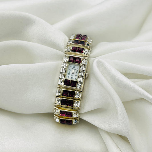 Purple Rhinestone Watch
