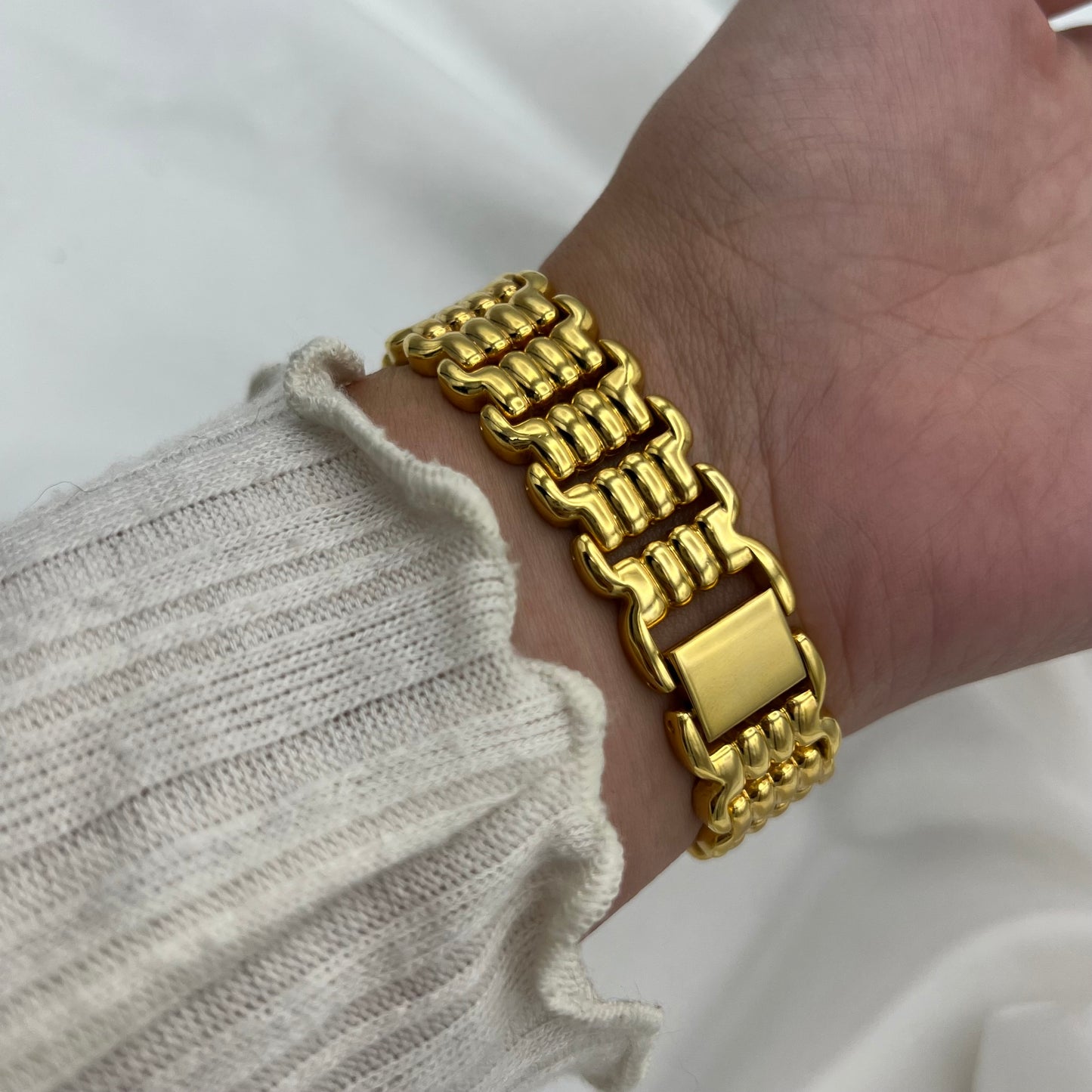 Gold-Toned Diamanté Watch