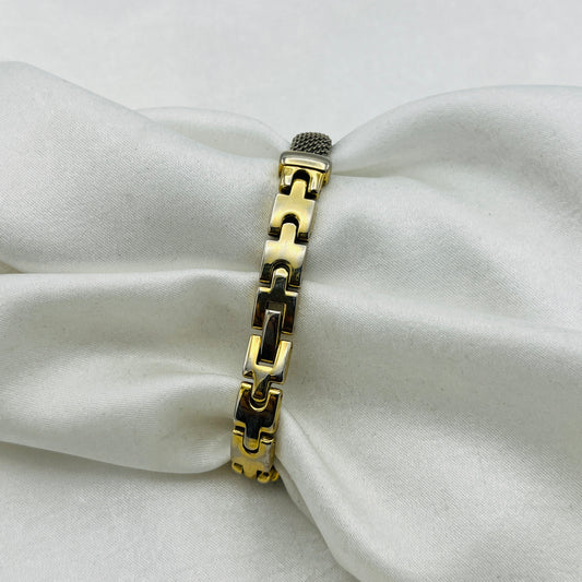 Mesh Two-Toned Watch