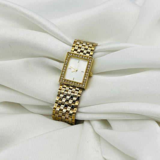 Diamanté Gold-Toned Watch