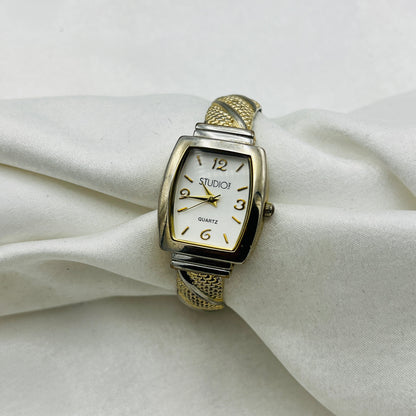 Two-Toned Twist Detailed Watch