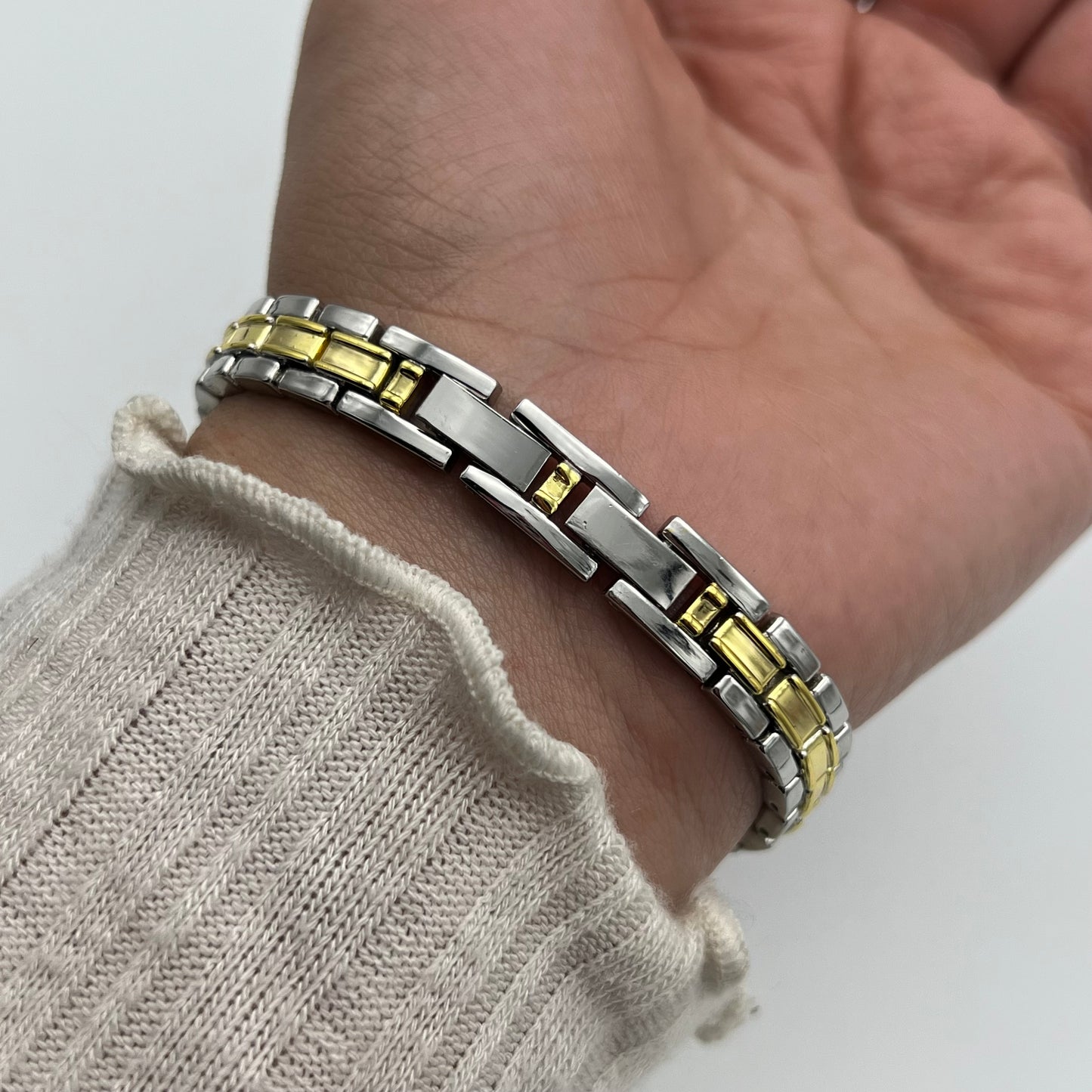 Dainty Diamanté Two-Toned Watch
