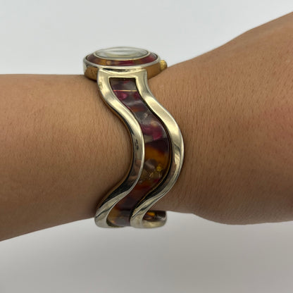 Wavy Red Tortoise Shell Watch