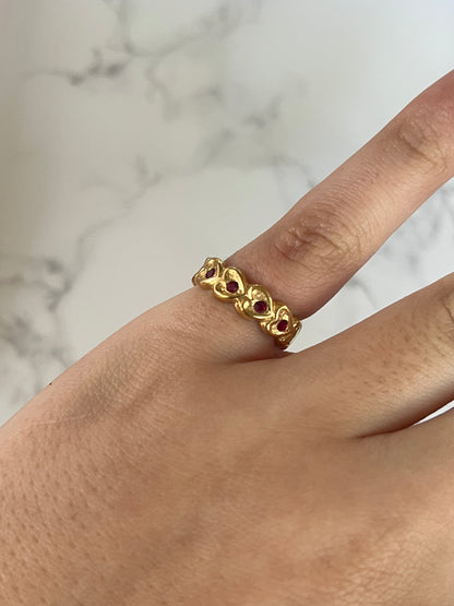 Avon Gold Heart Band