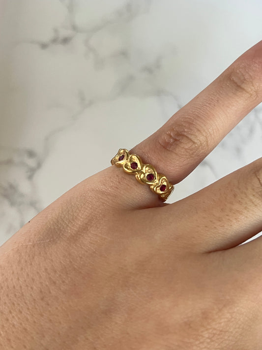 Avon Gold Heart Band