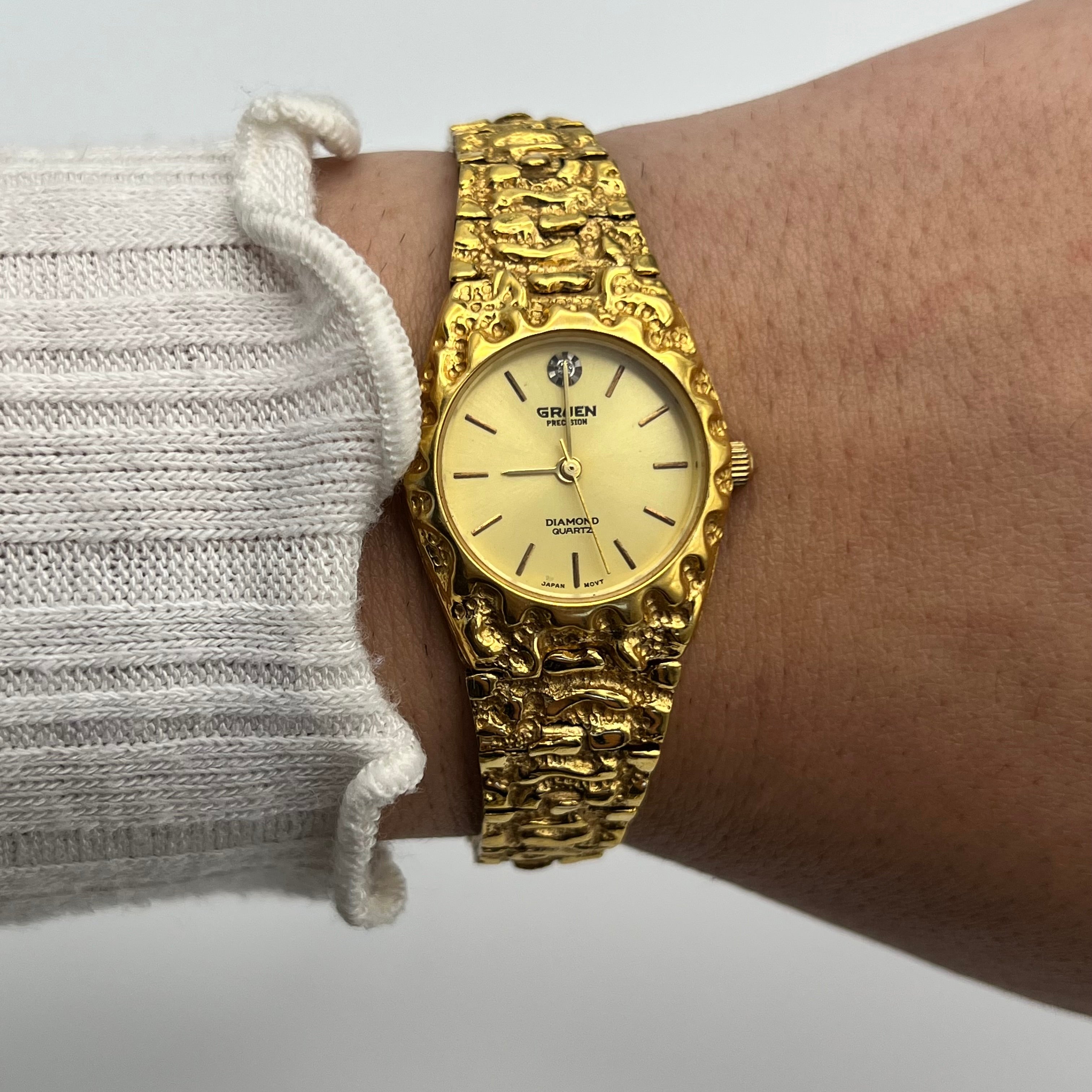 Gold-Toned Nugget Watch