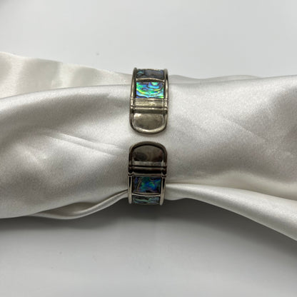 Abalone Square Face Cuff Watch