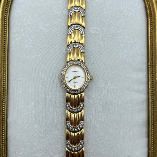 Gold-Toned Diamanté Watch
