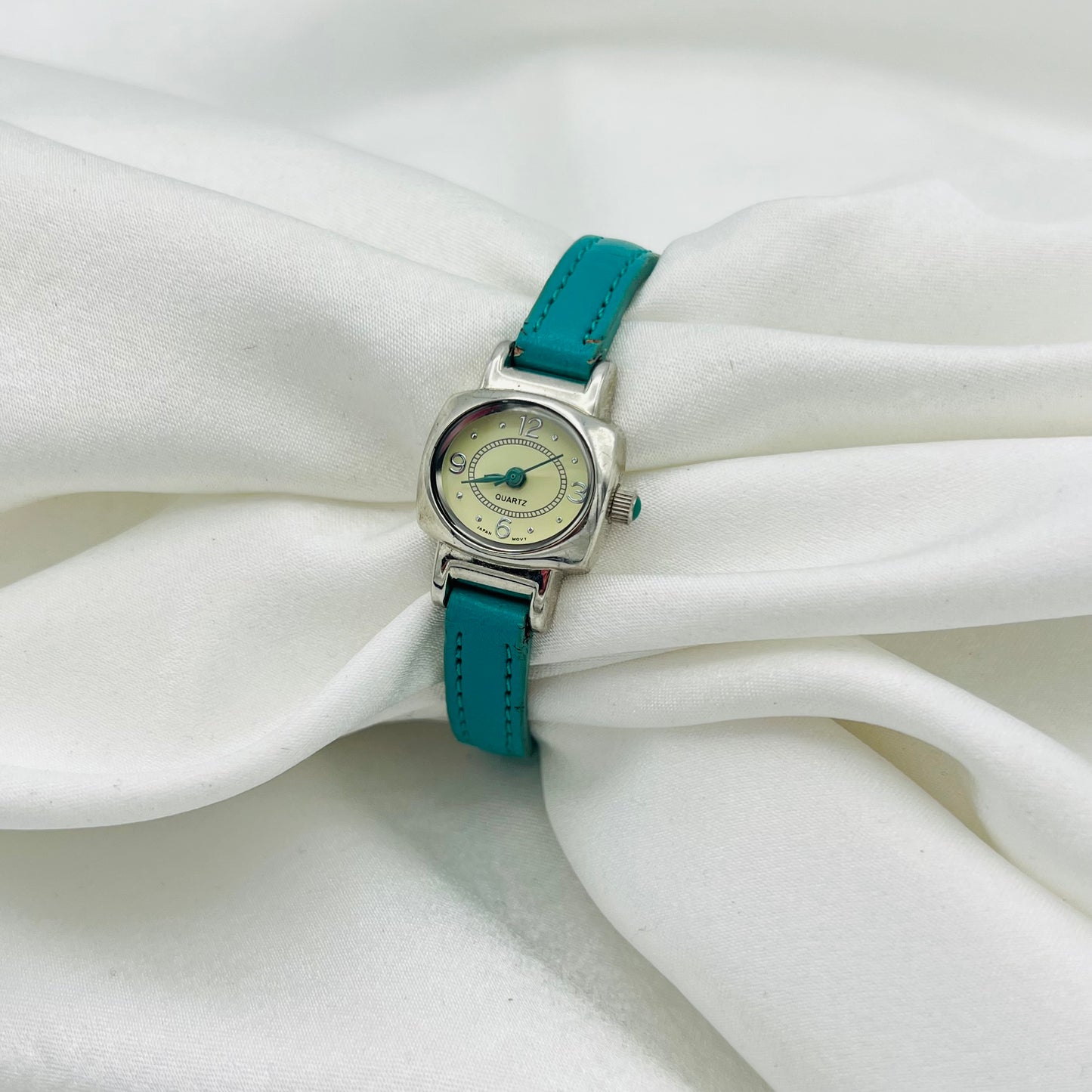🩶 Teal Leather Watch