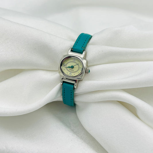 🩶 Teal Leather Watch