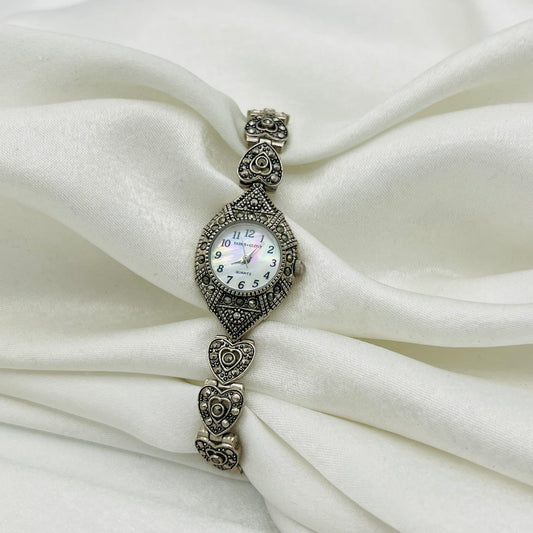 Art Deco Heart Strap Watch
