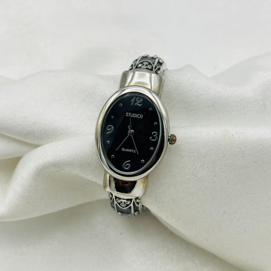 Black Detailed Watch