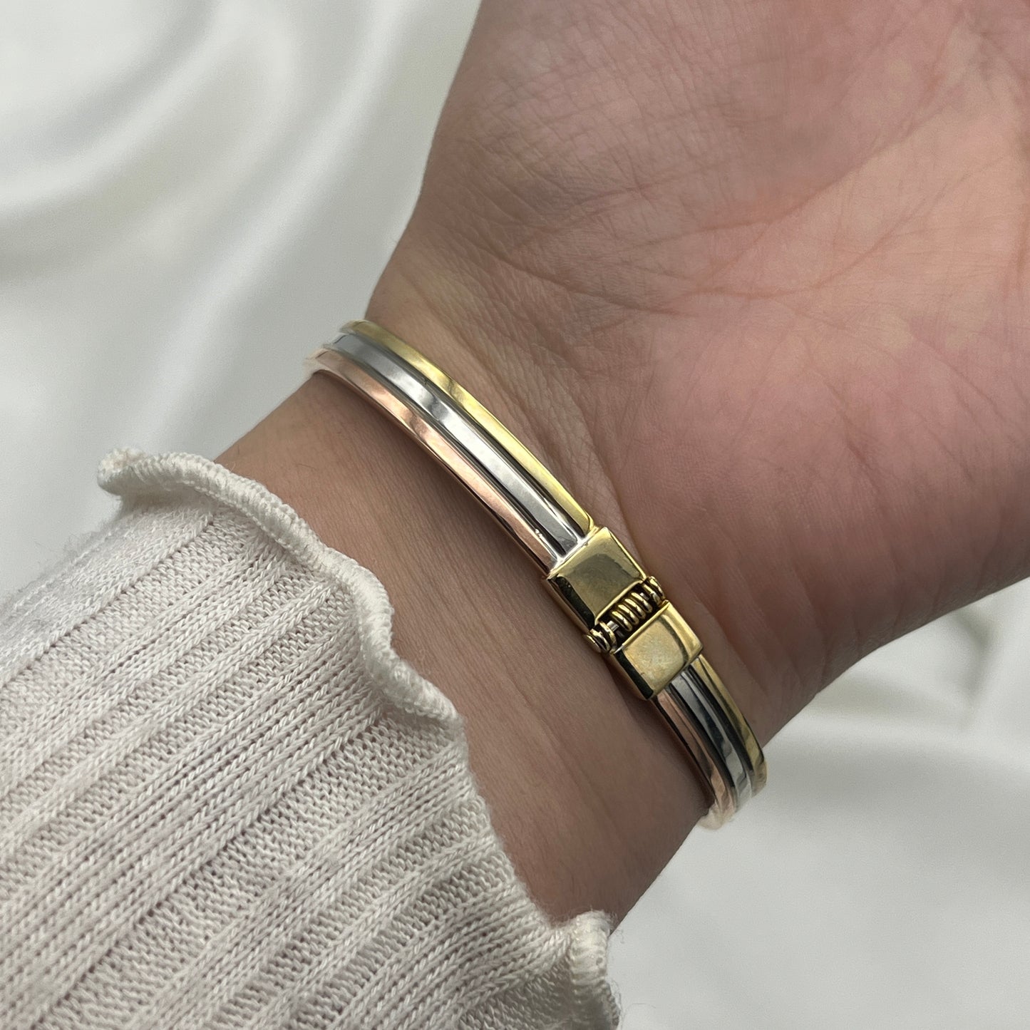 Three-Tone Cuff Bracelet