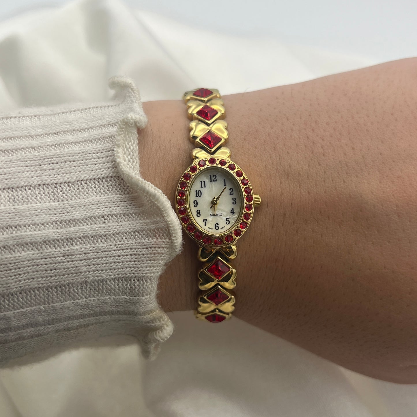 Red Diamanté Watch