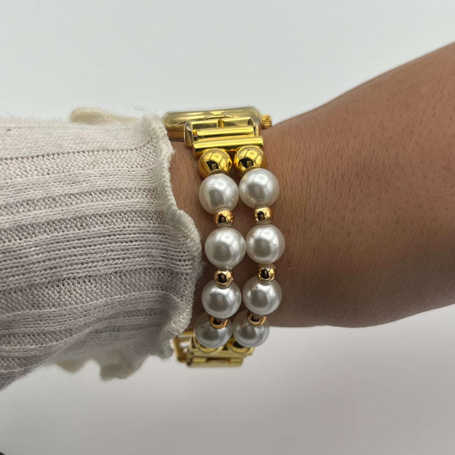 Gold-Toned Pearl Watch