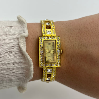 ✨ Gold-Toned Diamanté Watch