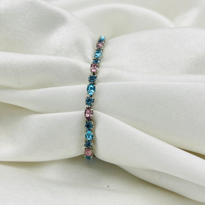 Pastel Pink & Blue Gemstone Bracelet