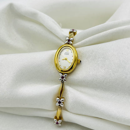 RARE Anne Klein Ruby-Toned Watch