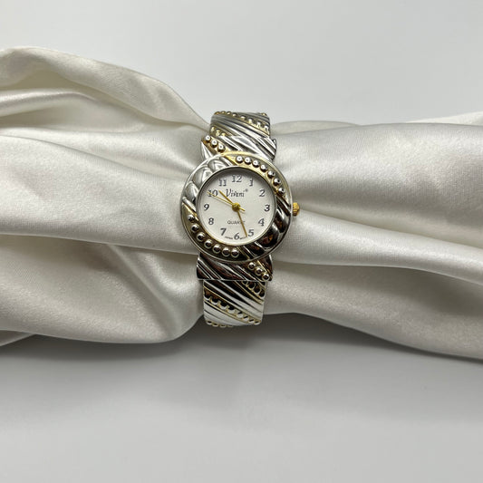 Two-Toned Round Dial Watch