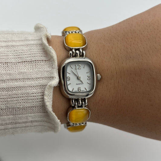 Orange Gemstone Watch