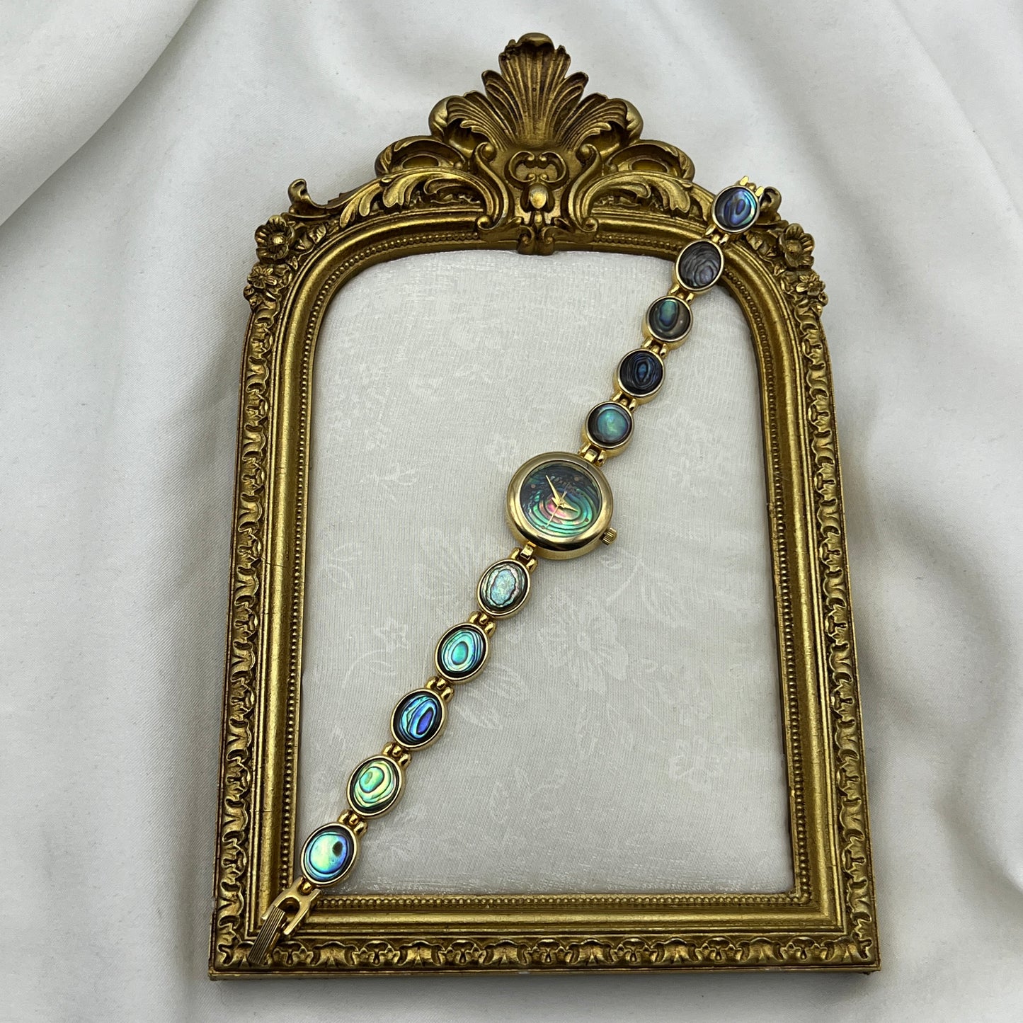 Abalone Gold-Tone Watch
