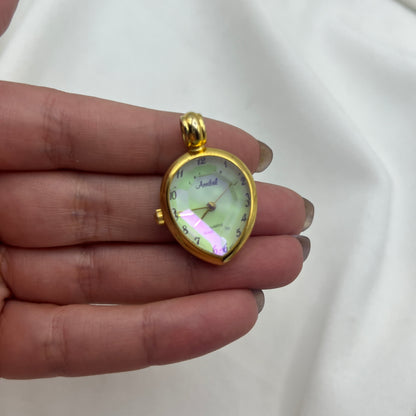 Bezeled Tear Drop Watch Pendant