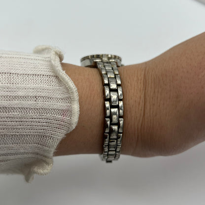 Dainty Diamanté Silver-Toned Watch