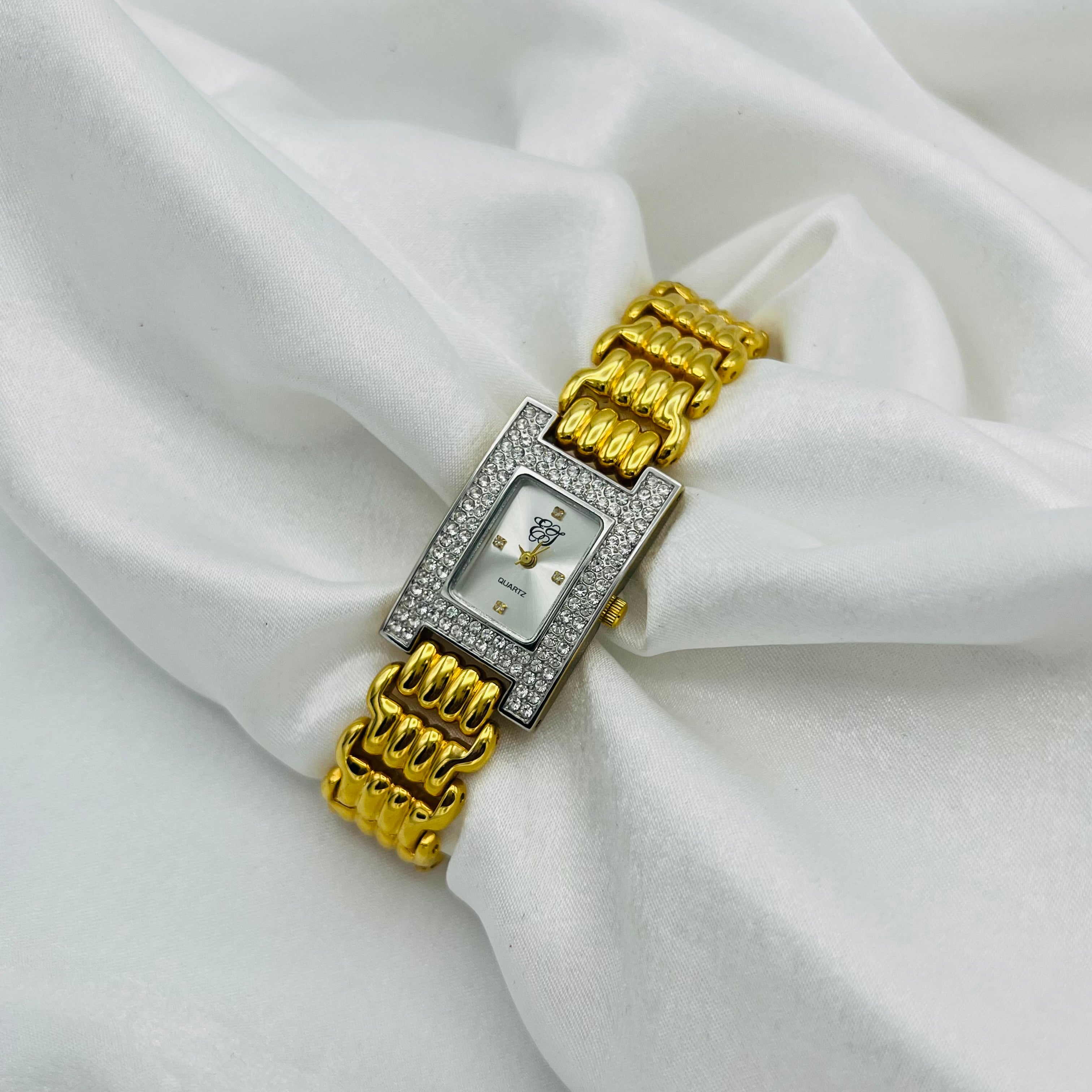 ✨💛 Gold-Toned Diamanté Watch