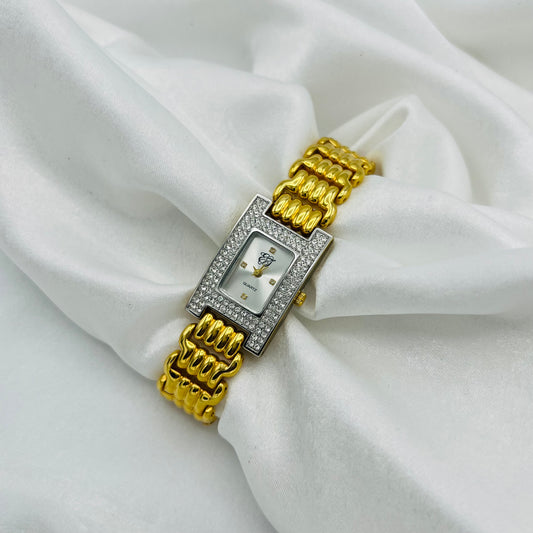 Gold-Toned Diamanté Watch