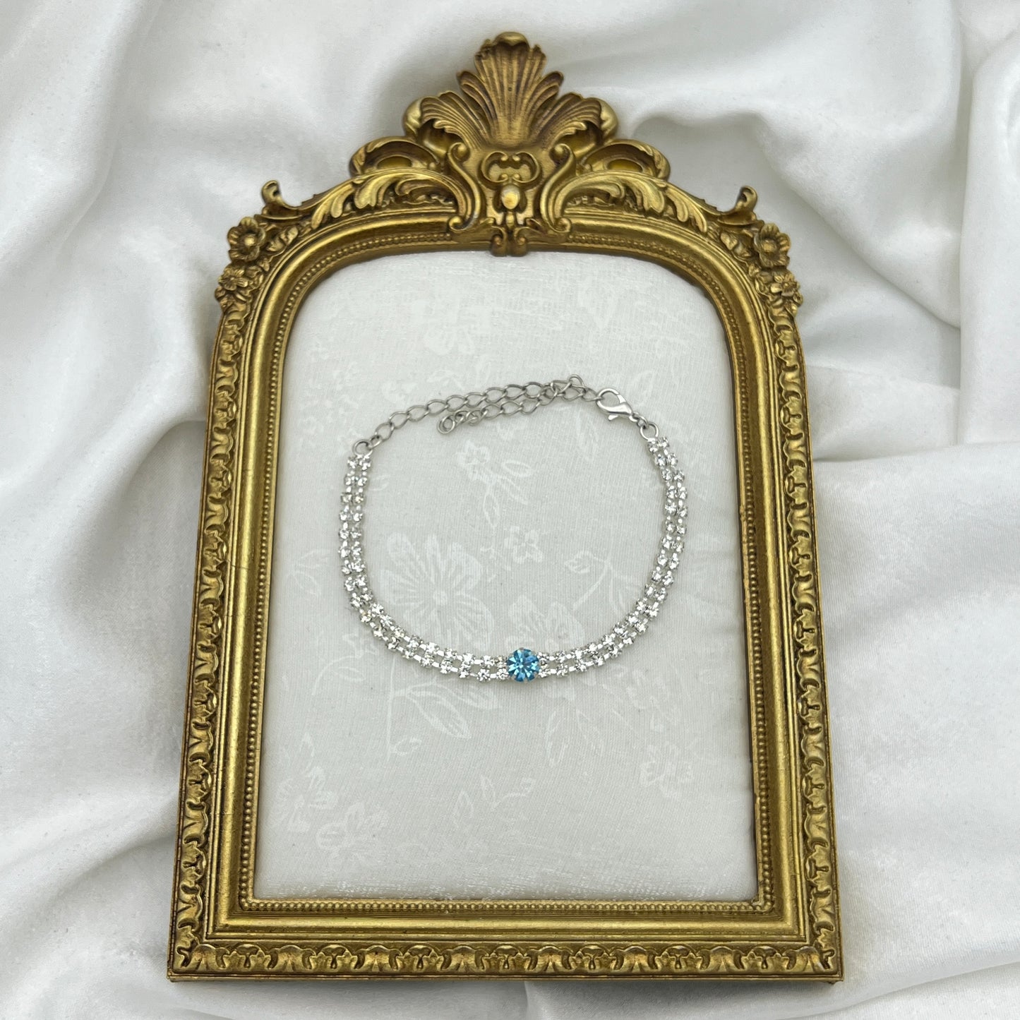 Baby Blue & Diamanté Bracelet