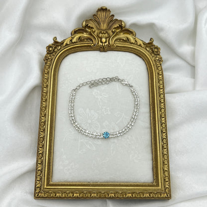 Baby Blue & Diamanté Bracelet