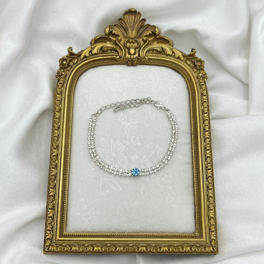 Baby Blue & Diamanté Bracelet