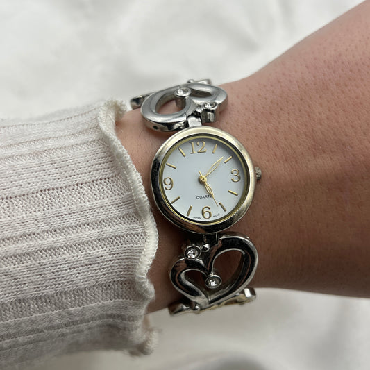 Two-Toned Heart Watch