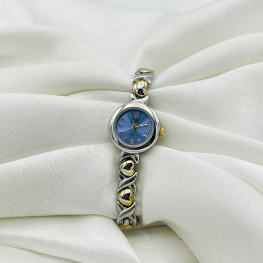 Heart Strap Watch with Purple Dial