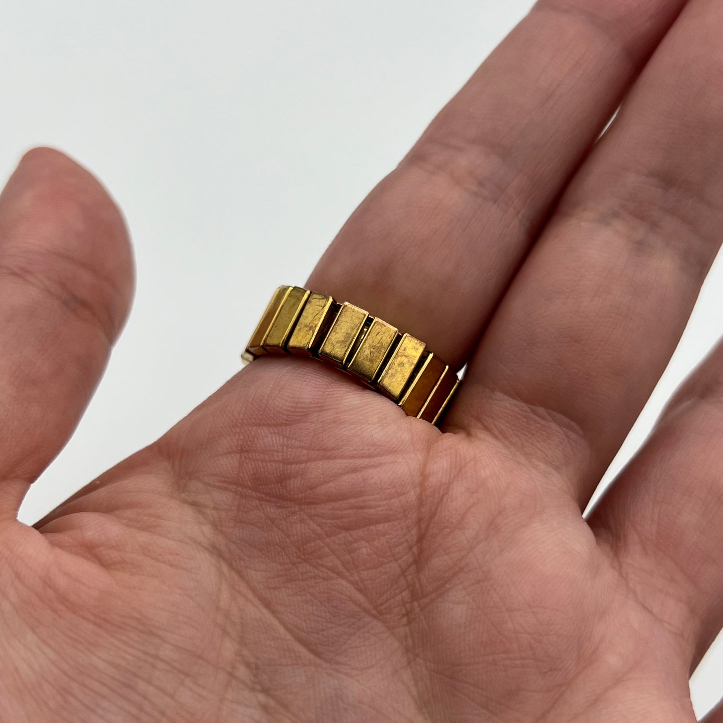 Black Detailed Watch Ring
