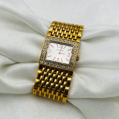 Diamanté Gold-Toned Watch