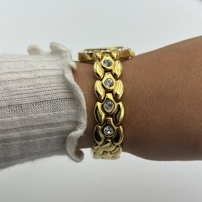Diamanté Gold-Toned Watch
